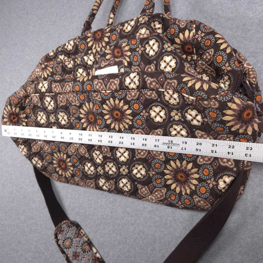 Vera Bradley Canyon Quilted Boho Brown Weekender Traveler Overnight Bag Tote - Picture 15 of 16